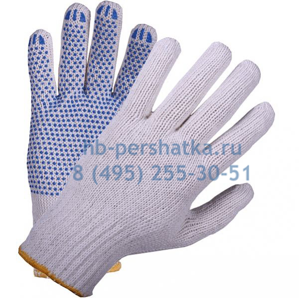 Перчатки х/б с ПВХ  Перчатки х/б с ПВХ Эконом